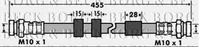BORG & BECK bbh7432 -  Тормозной шланг